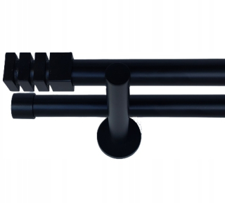 Dvojitá záclonová tyč 19 mm + 19 mm 140 cm